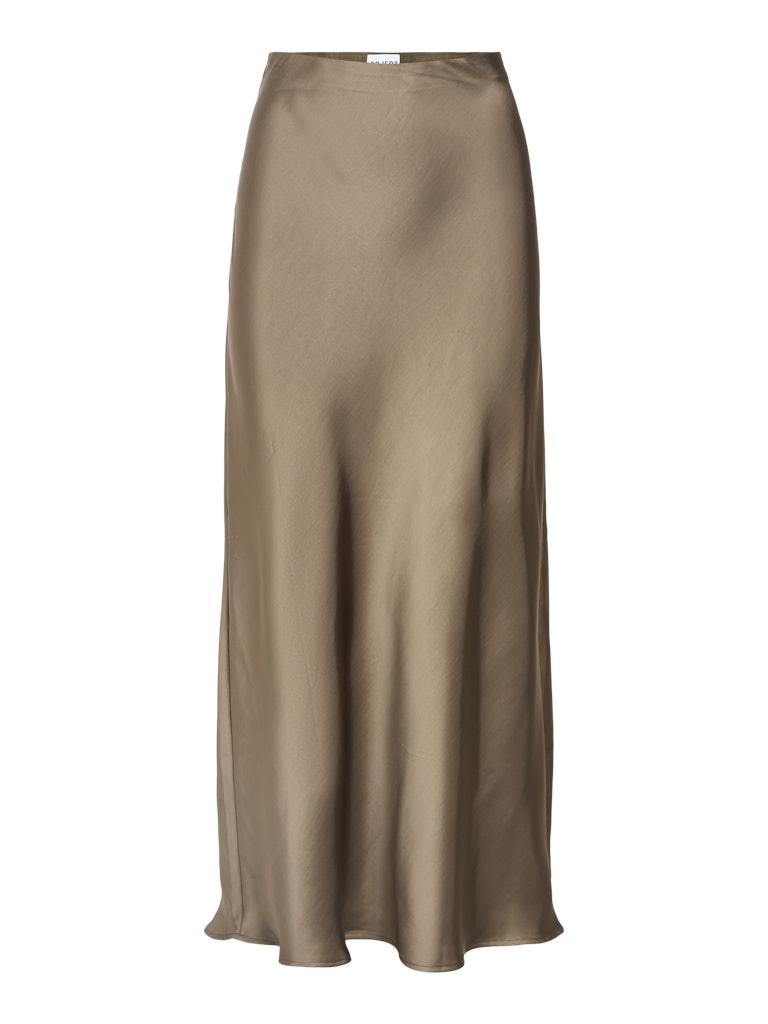 OBJCHILLI MW LONG SKIRT - Morel