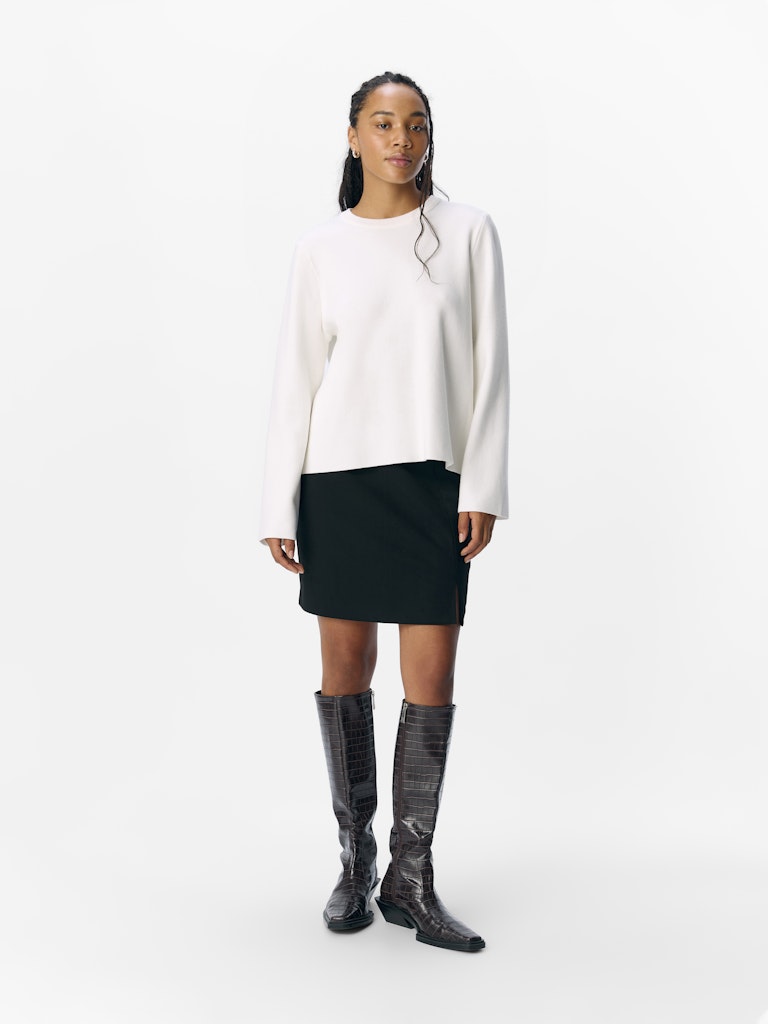 OBJREYNARD O-NECK PULLOVER - Cloud Dancer