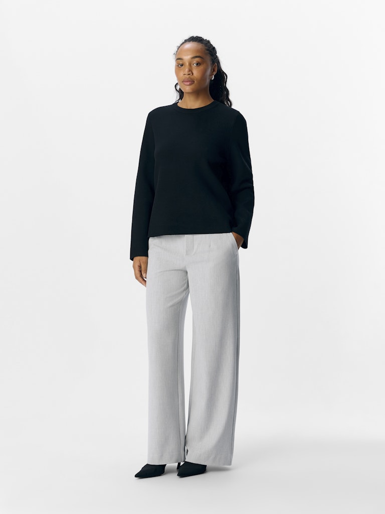 OBJREYNARD O-NECK PULLOVER - Black