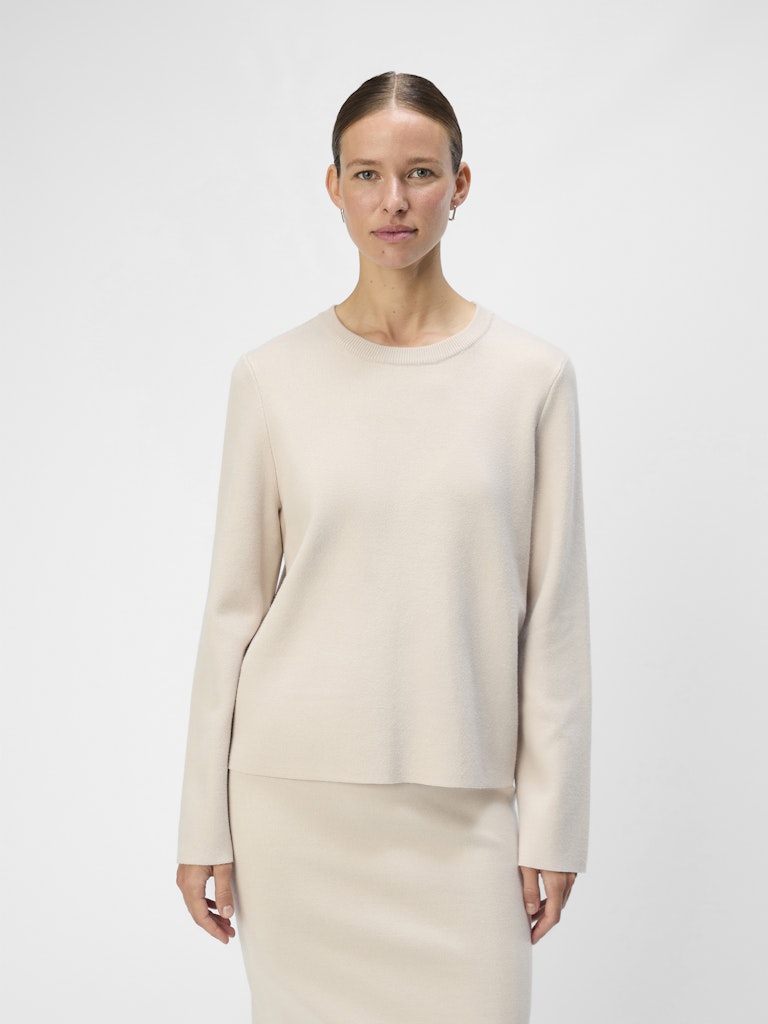 OBJREYNARD O-NECK PULLOVER - Silver Gray
