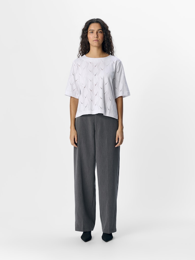 OBJAVA 2/4 LO O-NECK TOP - White
