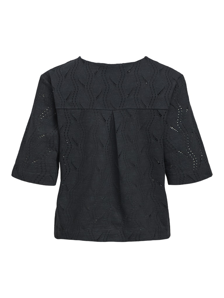 OBJAVA 2/4 LO O-NECK TOP - Black