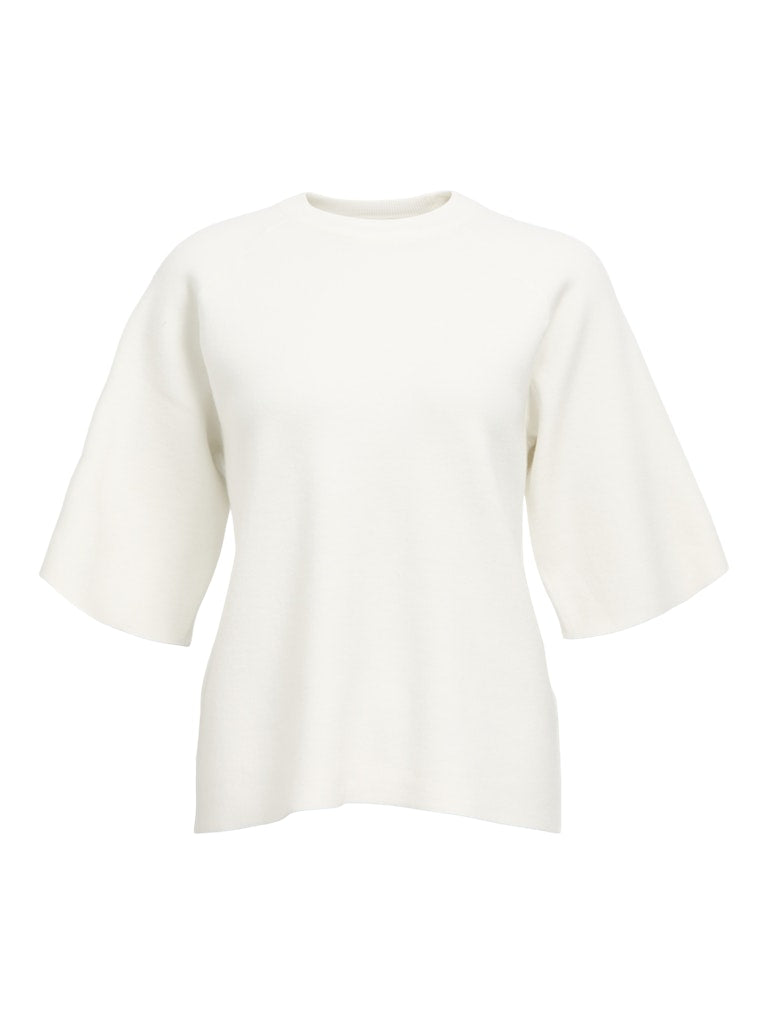 OBJREYNARD 2/4 KNIT PULLOVER - Cloud Dancer