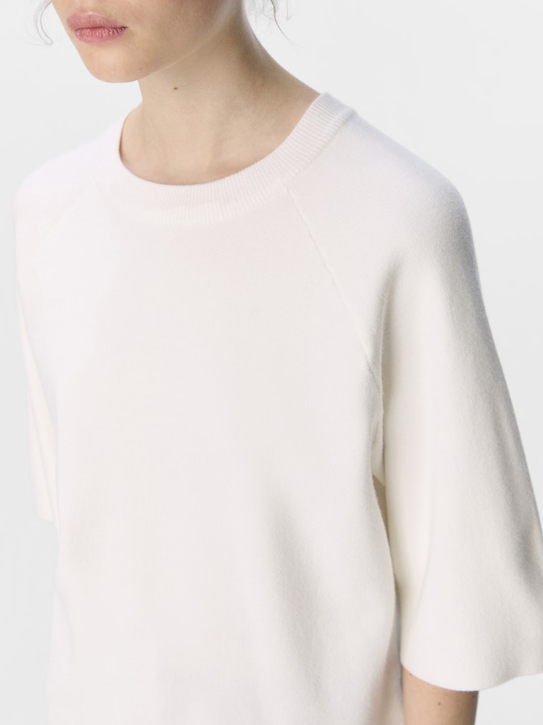 OBJREYNARD 2/4 KNIT PULLOVER - Cloud Dancer
