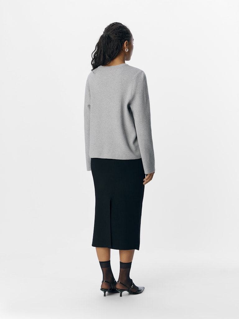 OBJREYNARD O-NECK PULLOVER - Light Grey Melange