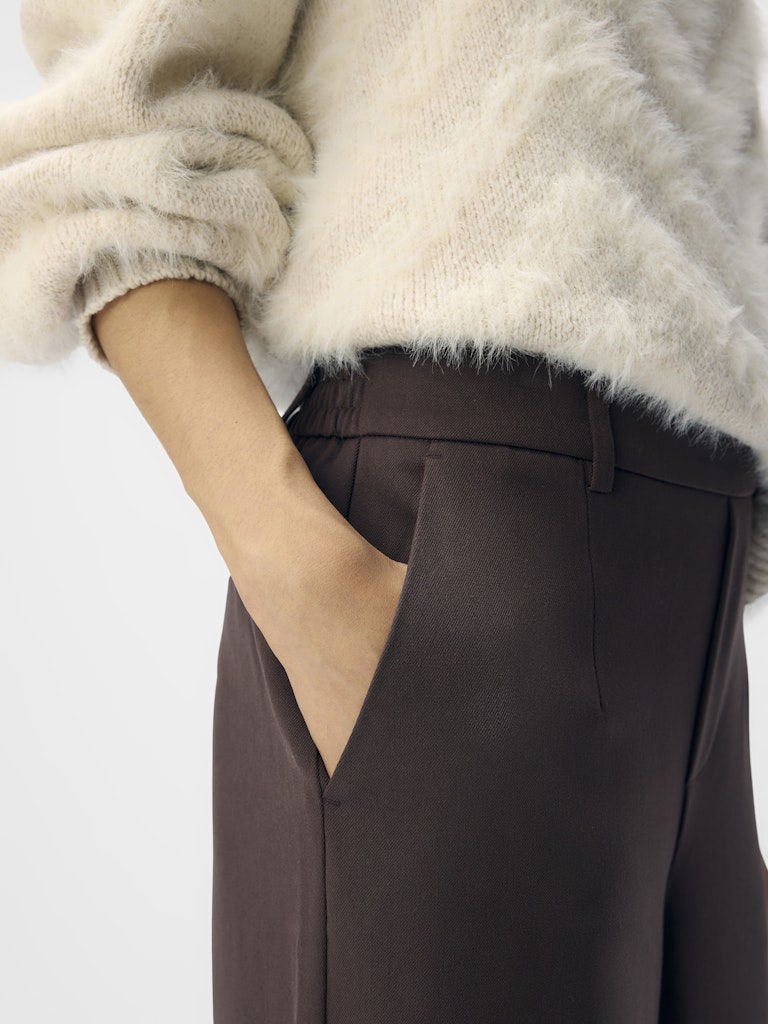 OBJLISA WIDE PANT - Seal Brown