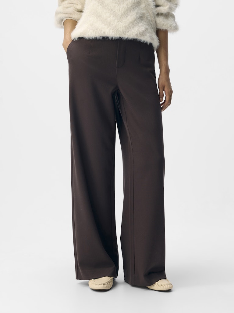 OBJLISA WIDE PANT - Seal Brown