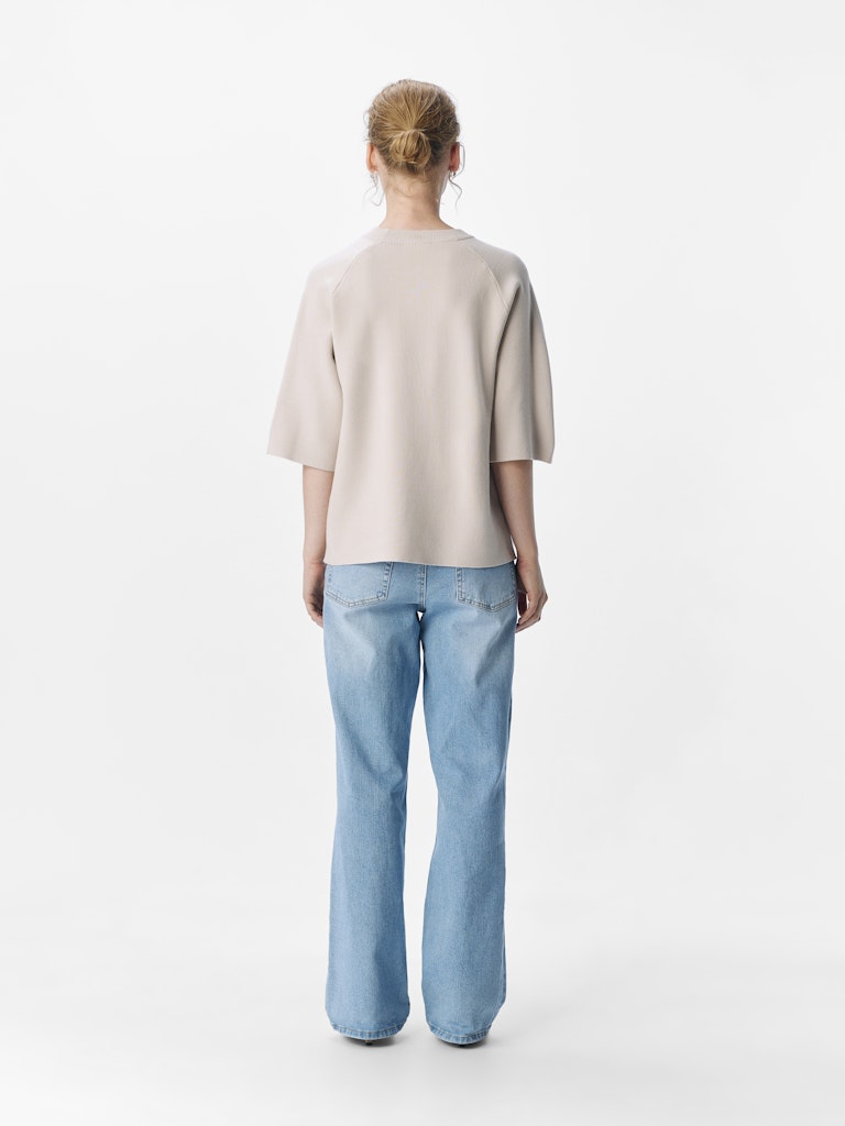 OBJREYNARD 2/4 KNIT PULLOVER - Silver Gray
