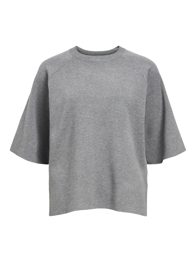 OBJREYNARD 2/4 KNIT PULLOVER - Medium Grey Melange