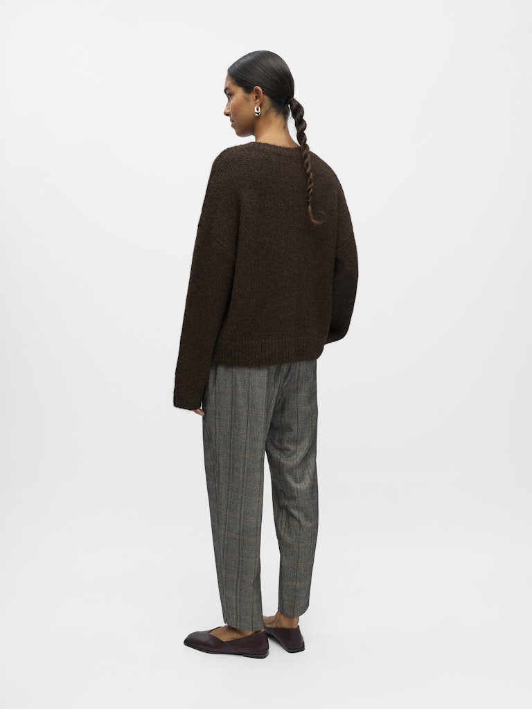 OBJSAGGIA LS LO PULLOVER - Seal Brown