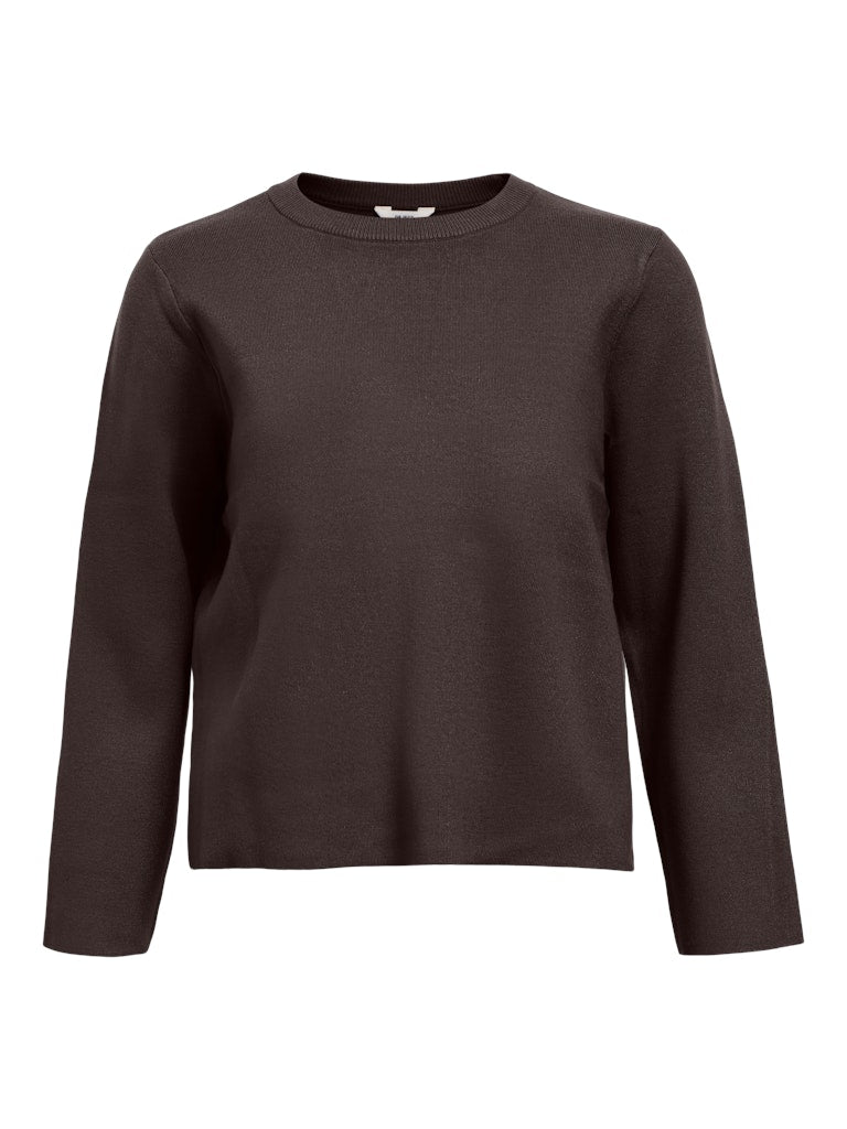 OBJREYNARD O-NECK PULLOVER - Seal Brown