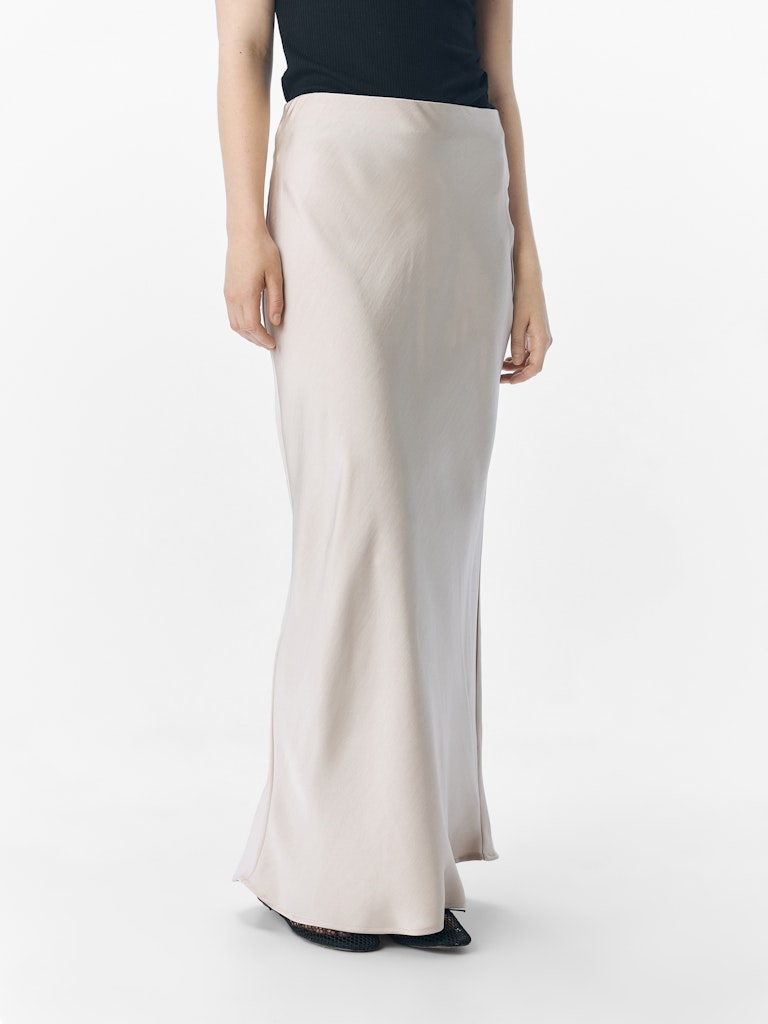 OBJCHILLI MW LONG SKIRT - Silver Gray
