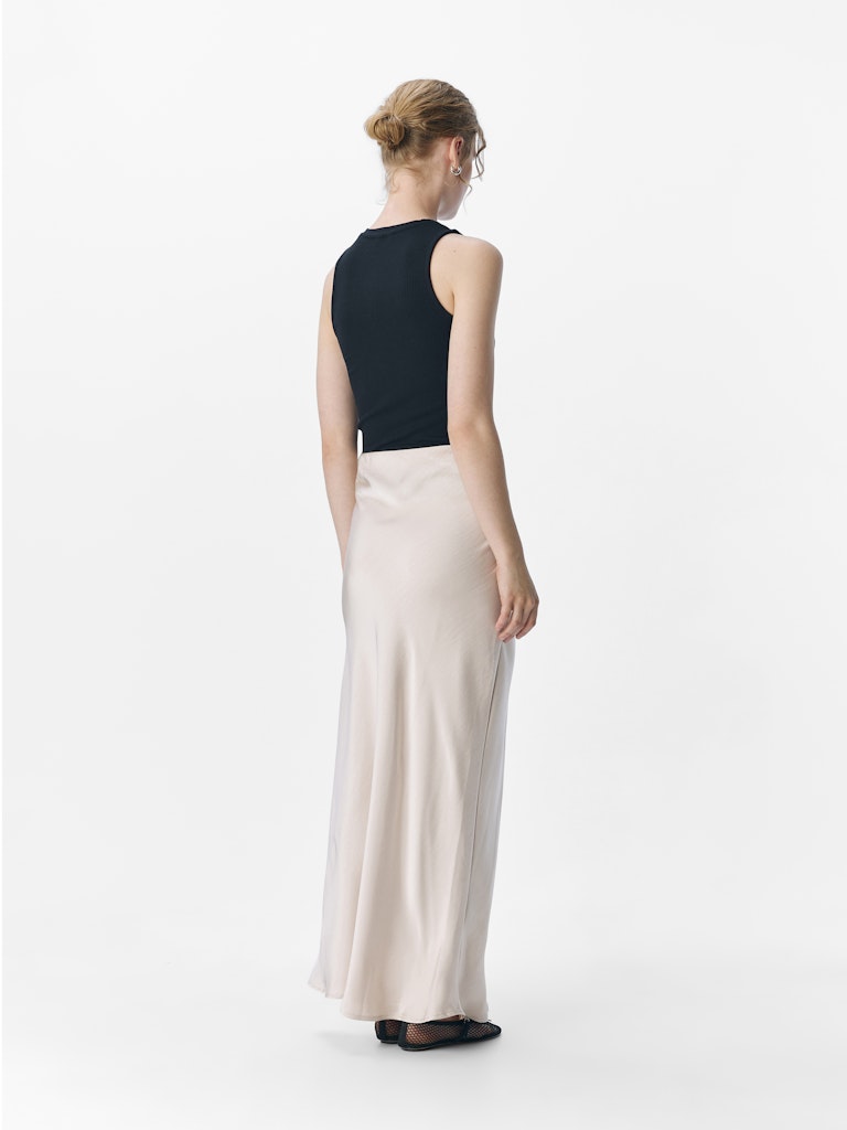 OBJCHILLI MW LONG SKIRT - Silver Gray
