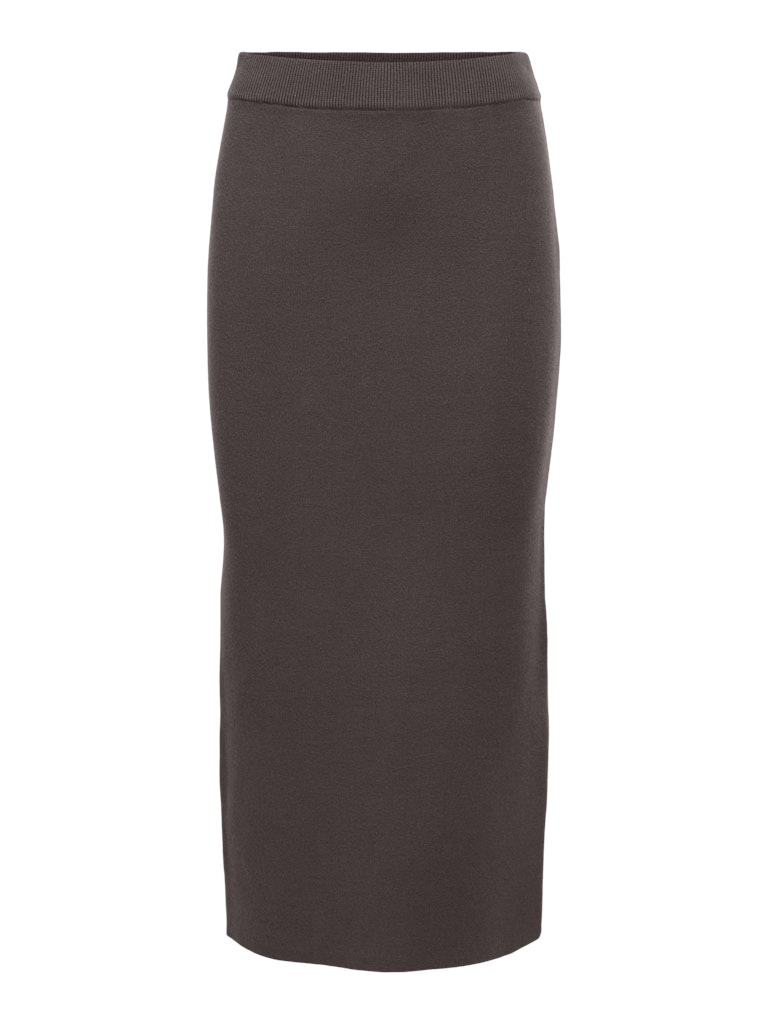 OBJREYNARD HW KNIT SKIRT - Seal Brown