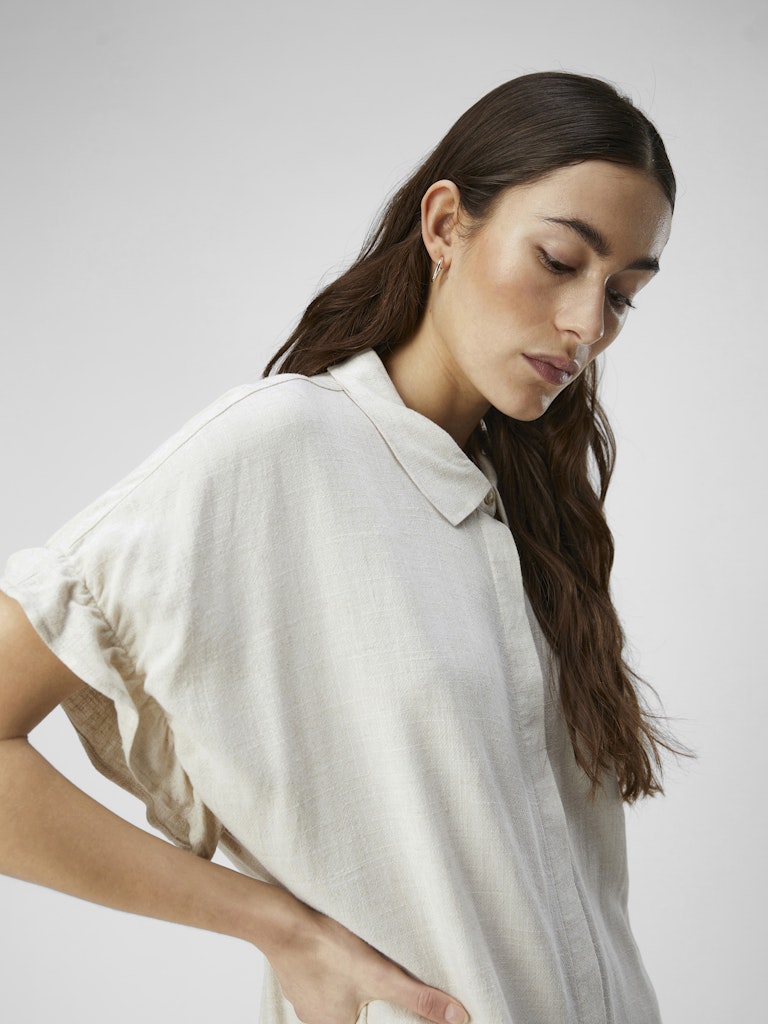 OBJSANNE TIANA S/S DRESS - Sandshell