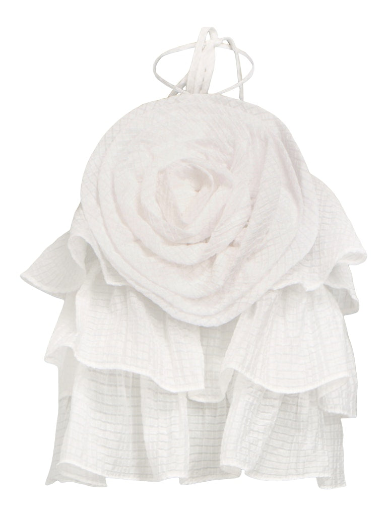 OBJBRITNEY S/L HALTERNECK SINGLET - White