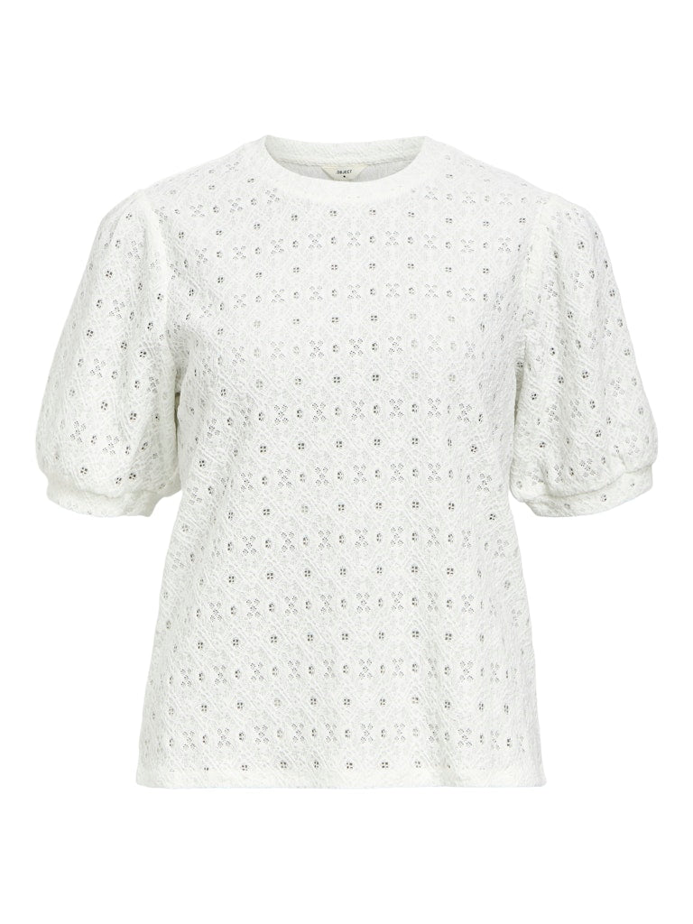 OBJLAILA S/S RE TOP - Cloud Dancer