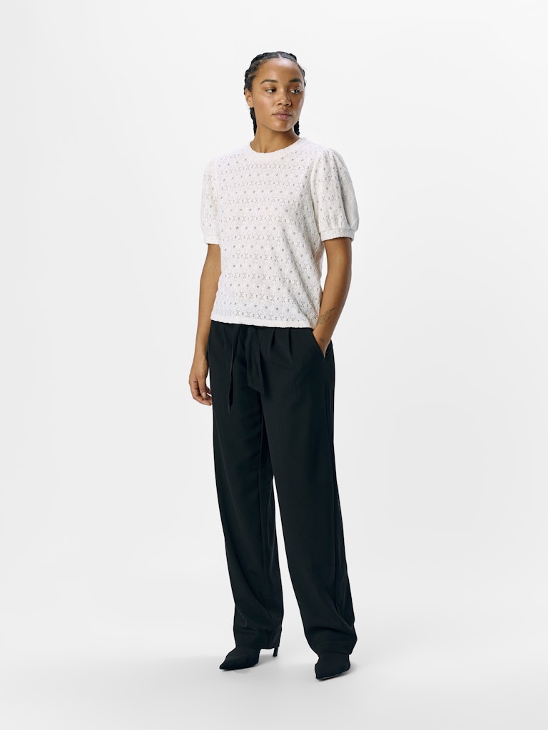 OBJLAILA S/S RE TOP - Cloud Dancer