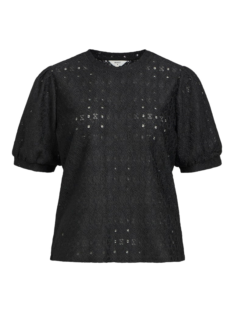 OBJLAILA S/S RE TOP - Black