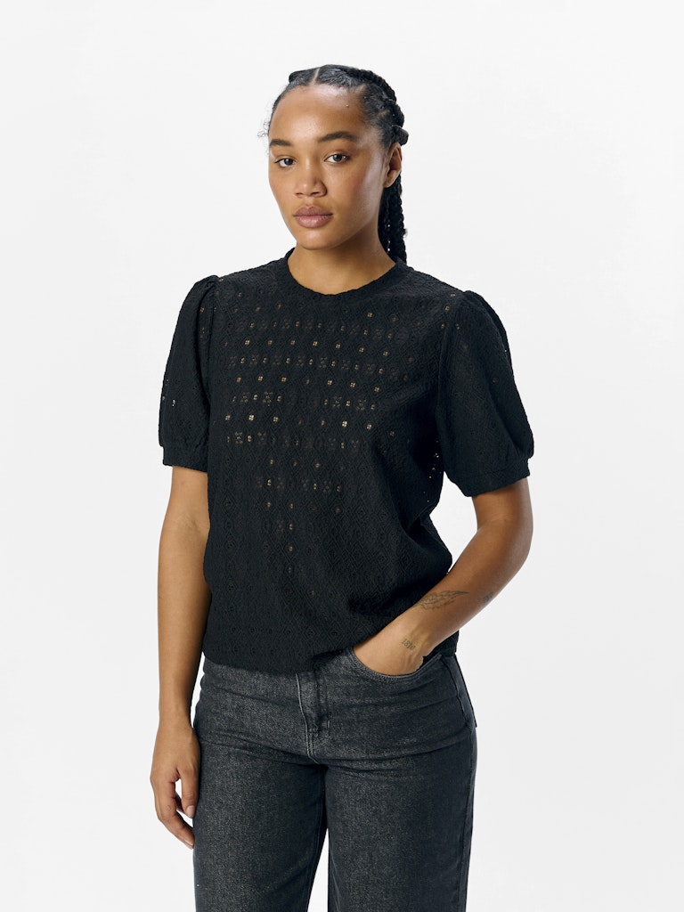 OBJLAILA S/S RE TOP - Black