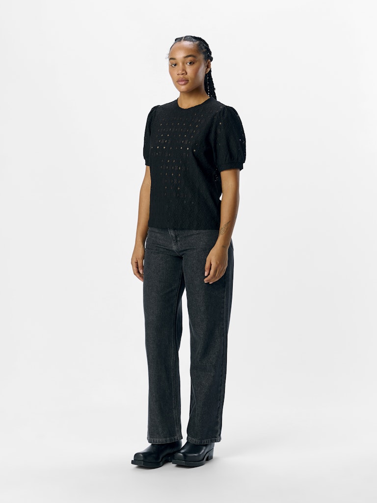 OBJLAILA S/S RE TOP - Black