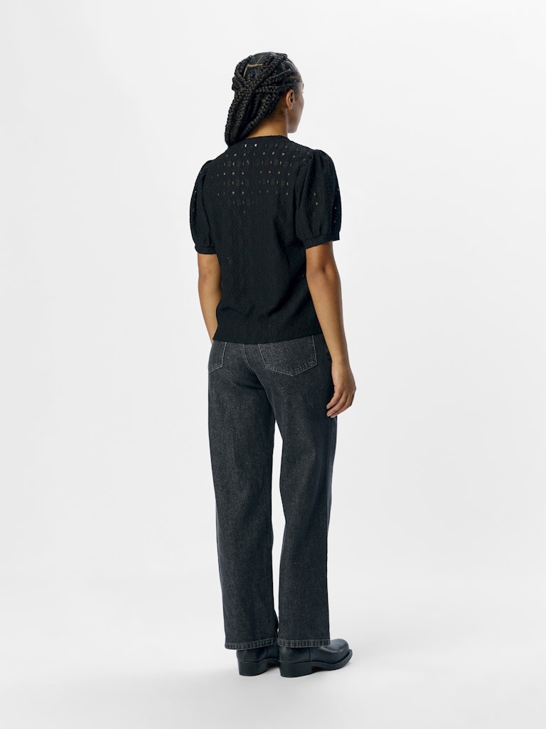 OBJLAILA S/S RE TOP - Black