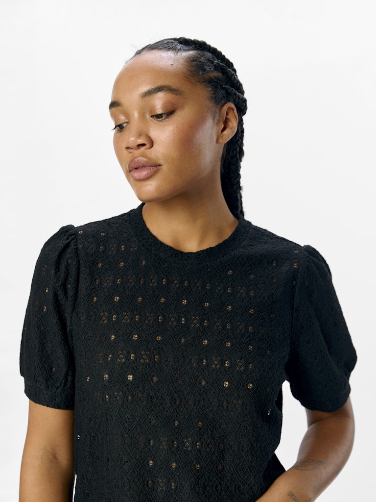 OBJLAILA S/S RE TOP - Black