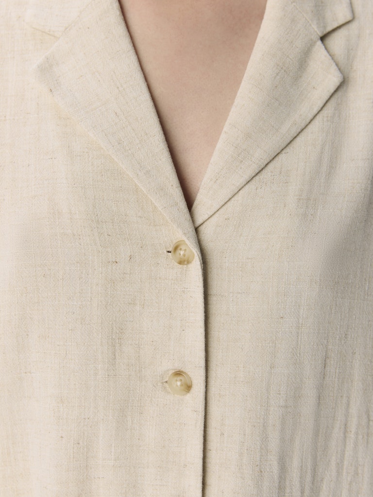 OBJSANNE S/S RE SHIRT - Sandshell