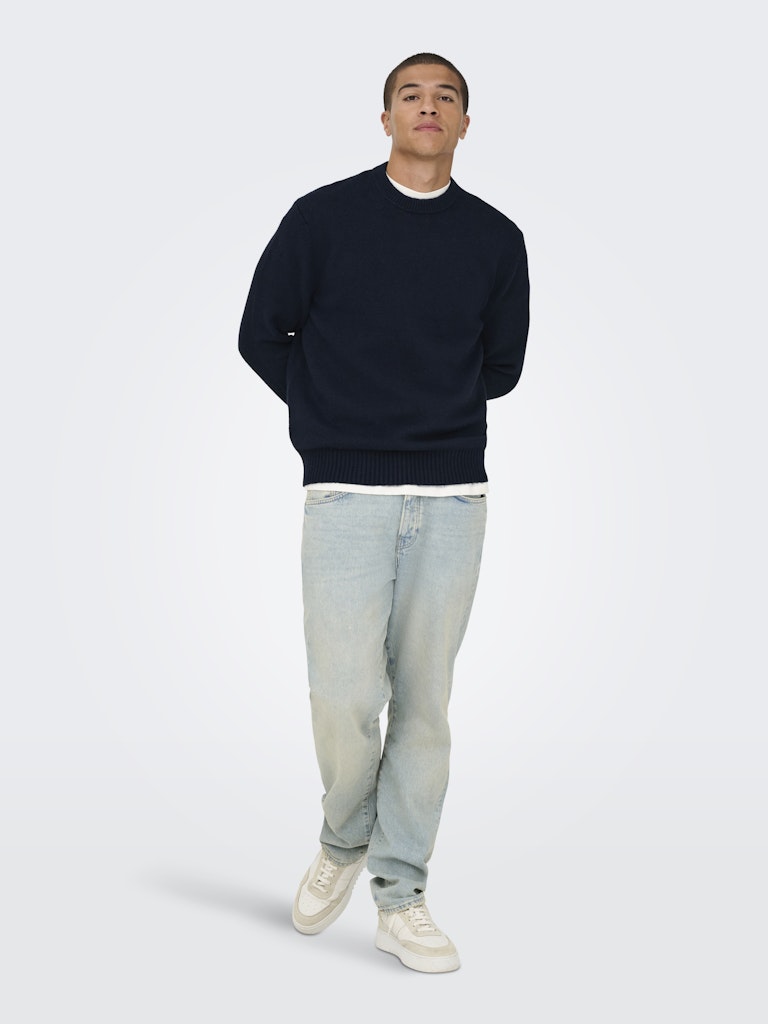 ONSJAMES RLX CREW KNIT - Dark Sapphire