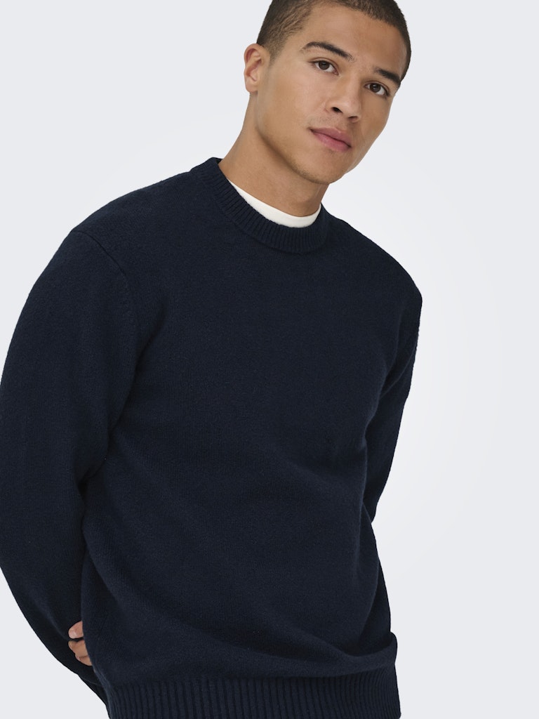 ONSJAMES RLX CREW KNIT - Dark Sapphire