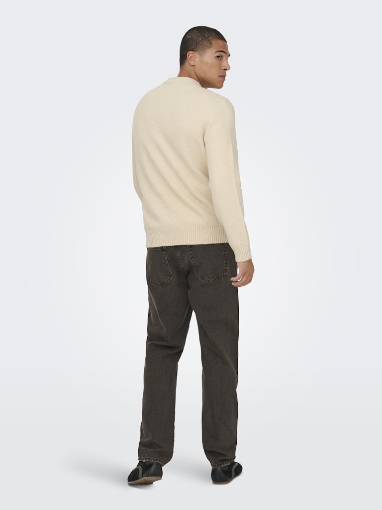 ONSJAMES RLX CREW KNIT - Oatmeal