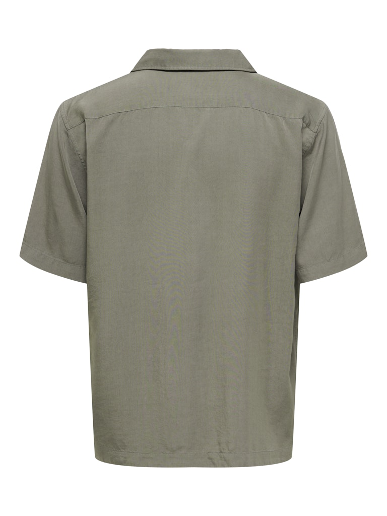 ONSPERU SS REG TENCEL SHIRT - Castor Gray