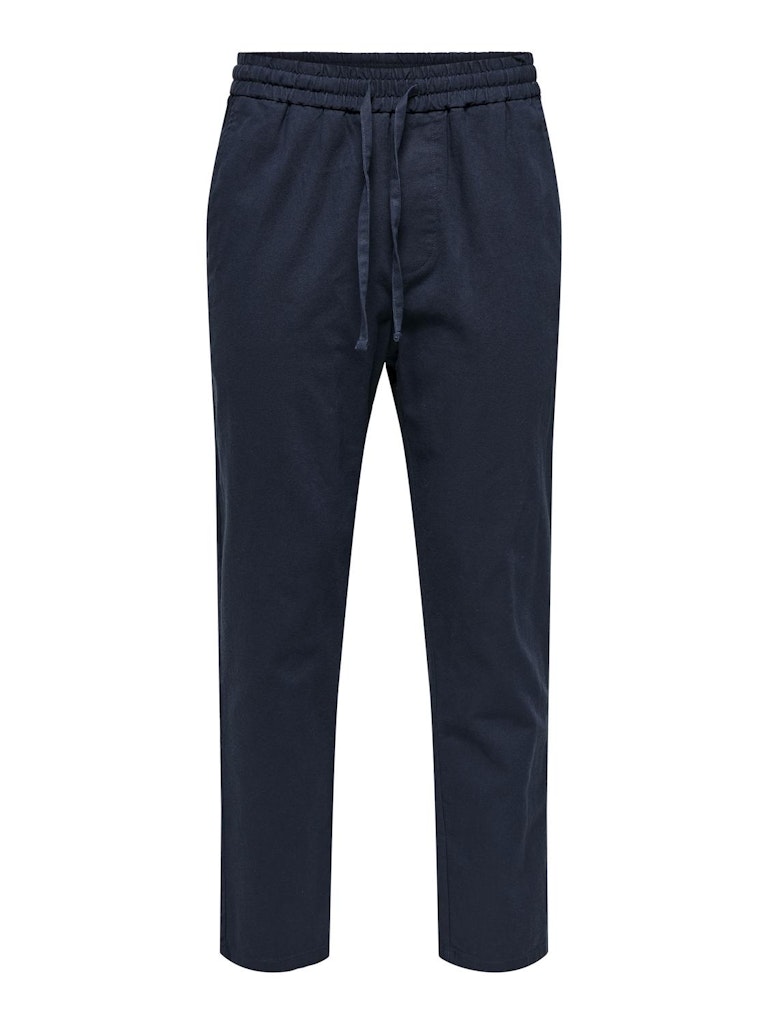 ONSLINUS CROP 0007 COT LIN PANT - Dark Navy