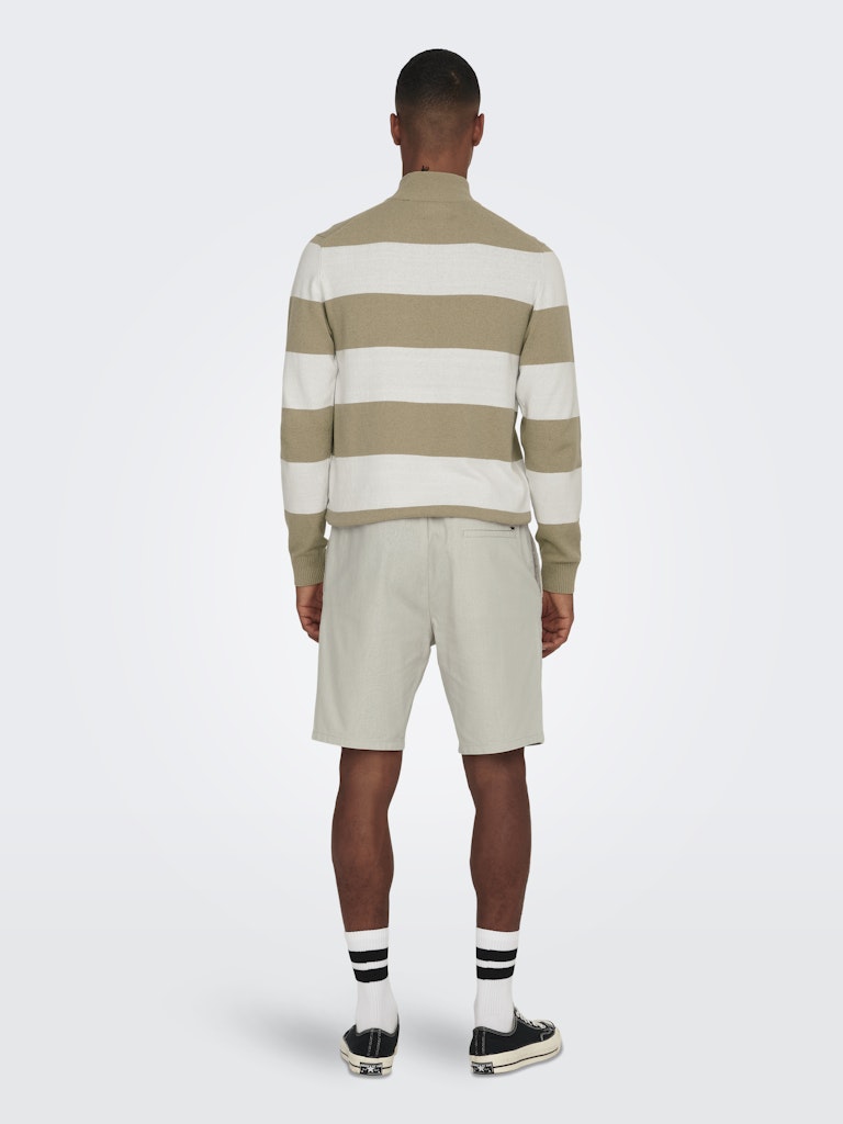 ONSLINUS 0007 COT LIN SHORTS - Silver Lining
