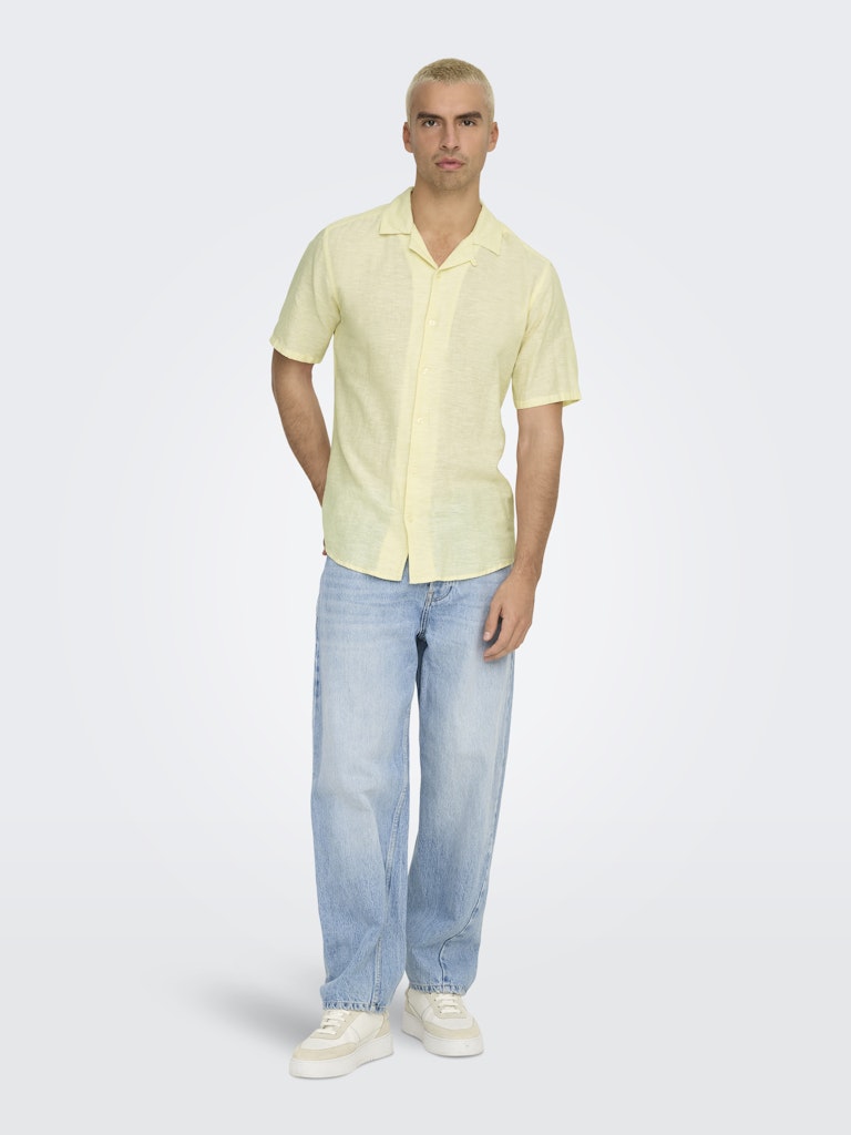 ONSCAIDEN LIFE SS SOLID RESORT LINEN - Flan