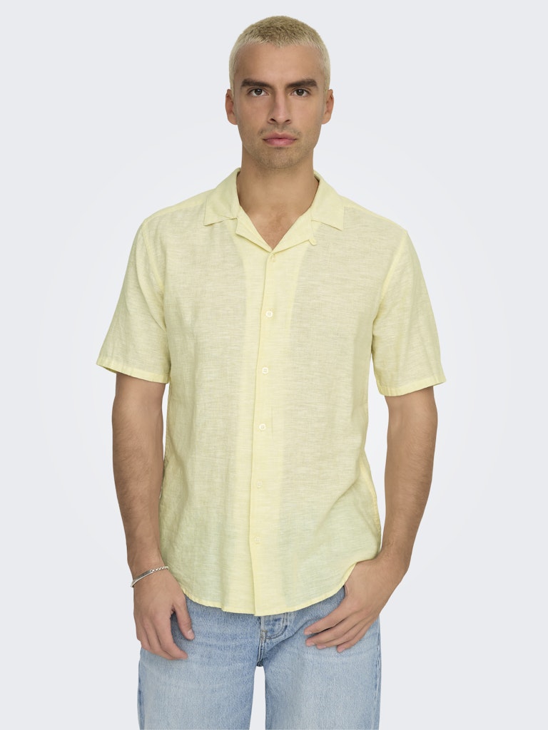 ONSCAIDEN LIFE SS SOLID RESORT LINEN - Flan