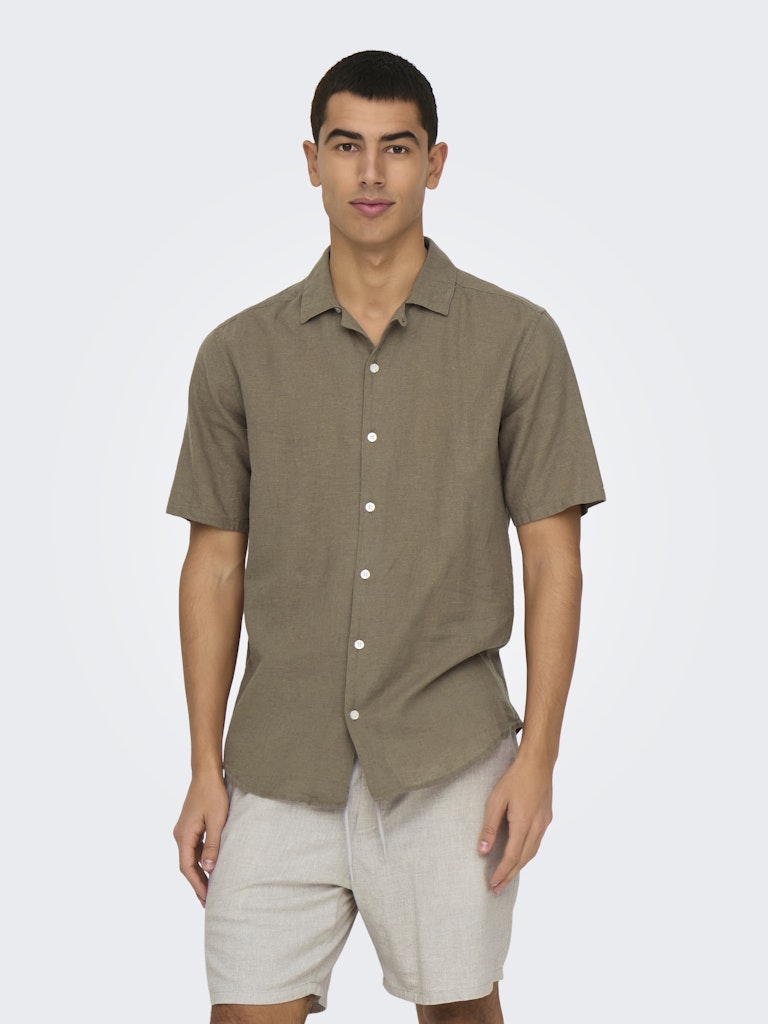 ONSCAIDEN LIFE SS SOLID RESORT LINEN - Fossil
