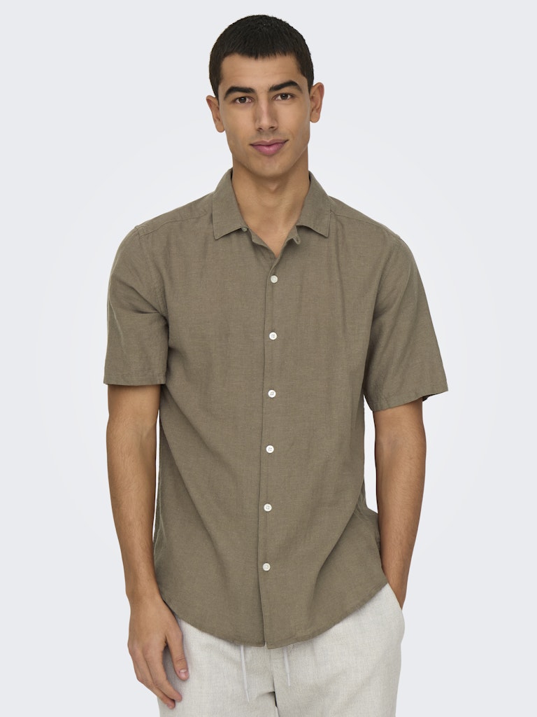 ONSCAIDEN LIFE SS SOLID RESORT LINEN - Fossil