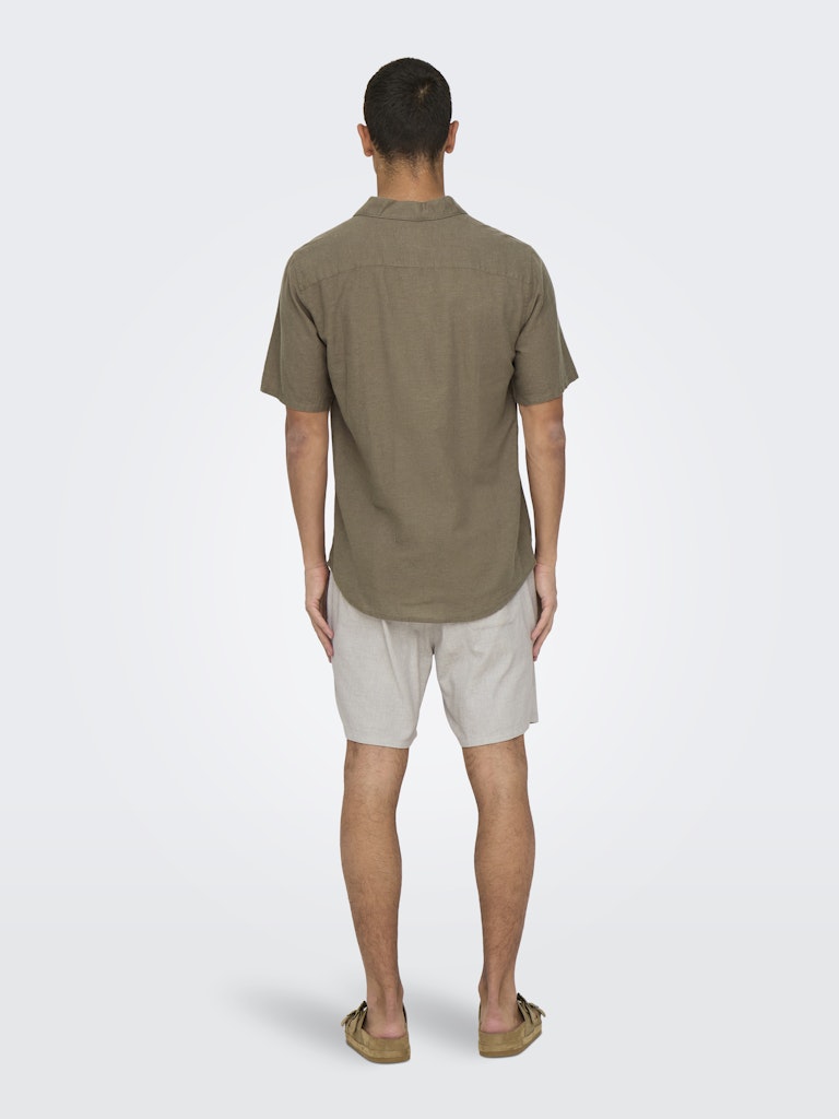 ONSCAIDEN LIFE SS SOLID RESORT LINEN - Fossil