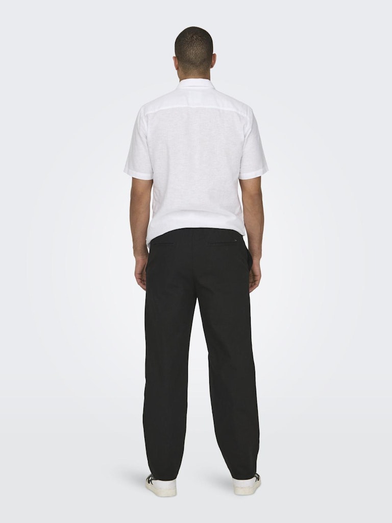 ONSSINUS LOOSE 0007 COT LIN PANT - Black