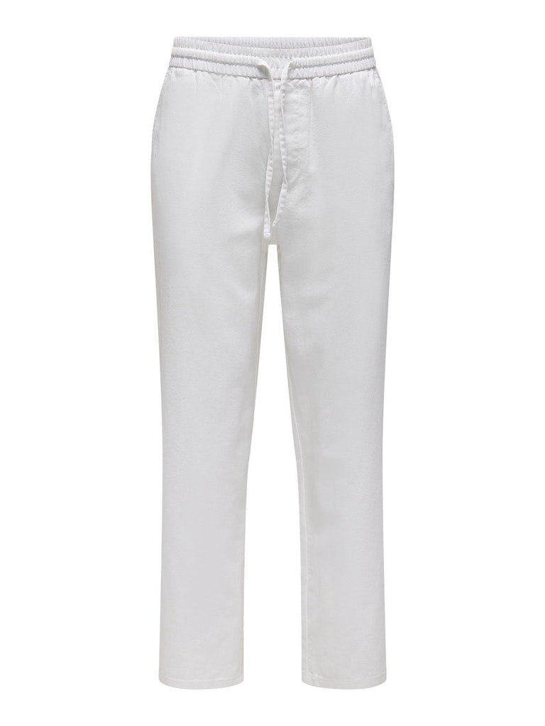 ONSSINUS LOOSE 0007 COT LIN PANT - Bright White