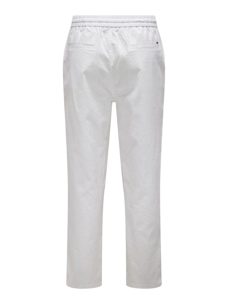 ONSSINUS LOOSE 0007 COT LIN PANT - Bright White