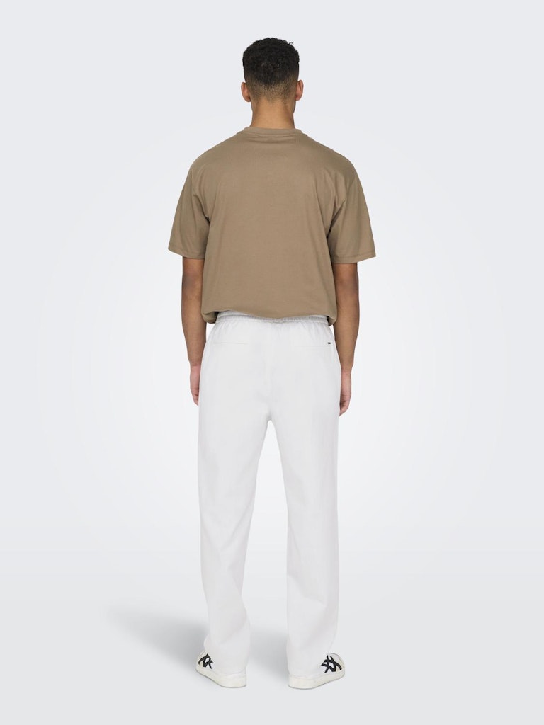 ONSSINUS LOOSE 0007 COT LIN PANT - Bright White