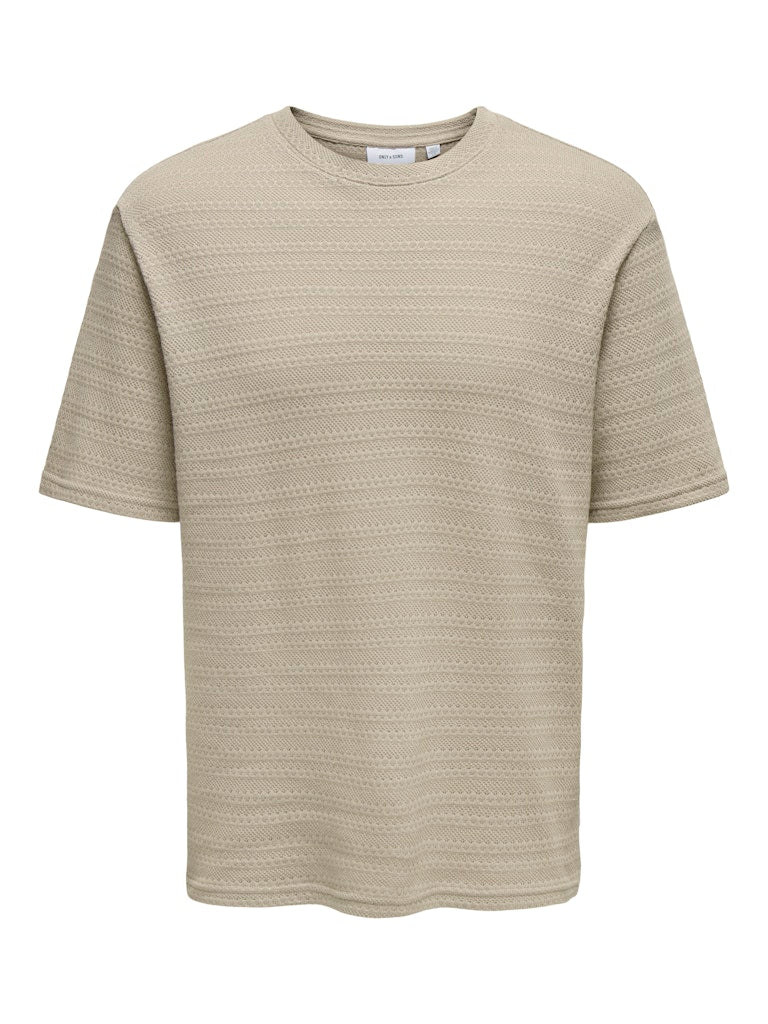 ONSGIVO REG 12 SS CREW KNIT - String