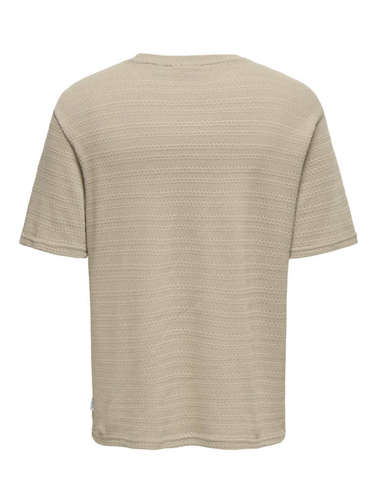 ONSGIVO REG 12 SS CREW KNIT - String