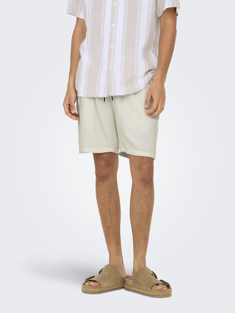ONSTEL LINEN LATHAM 0257 SHORTS - Cloud Dancer