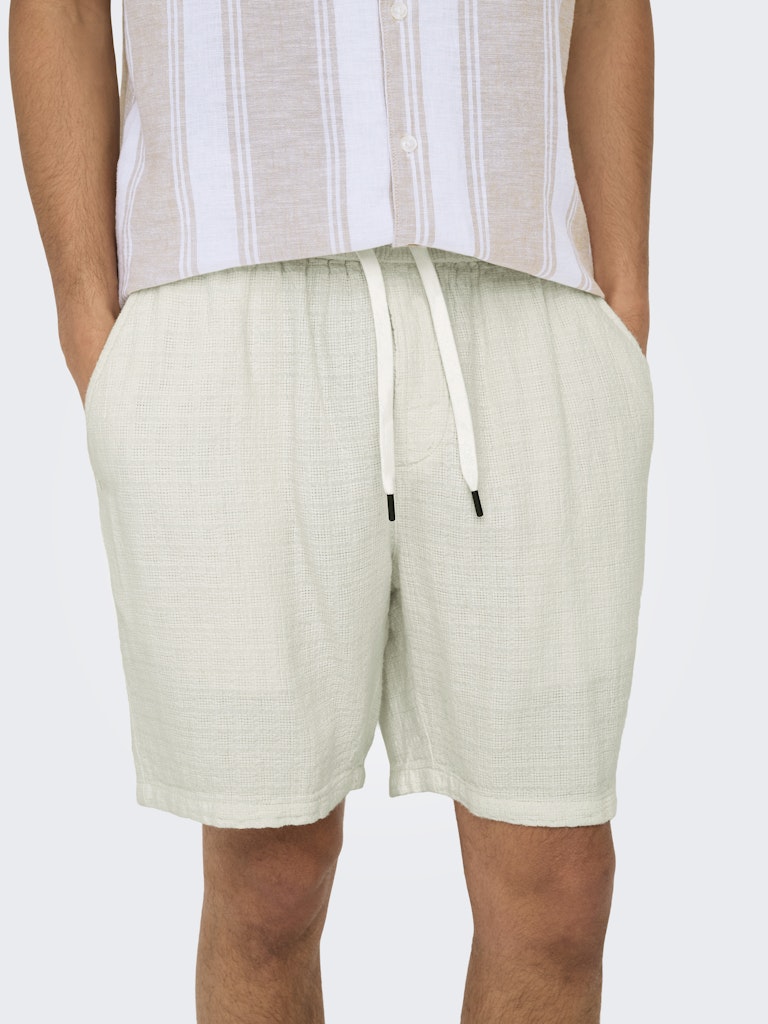 ONSTEL LINEN LATHAM 0257 SHORTS - Cloud Dancer