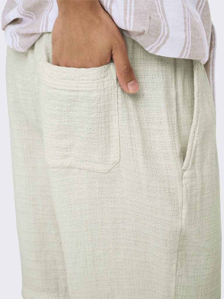 ONSTEL LINEN LATHAM 0257 SHORTS - Cloud Dancer