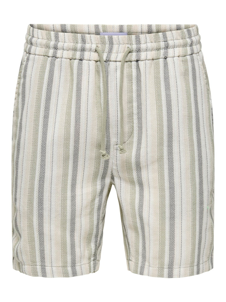 ONSTREV LIFE REG STRUC STRIPE SHORTS - Seagrass