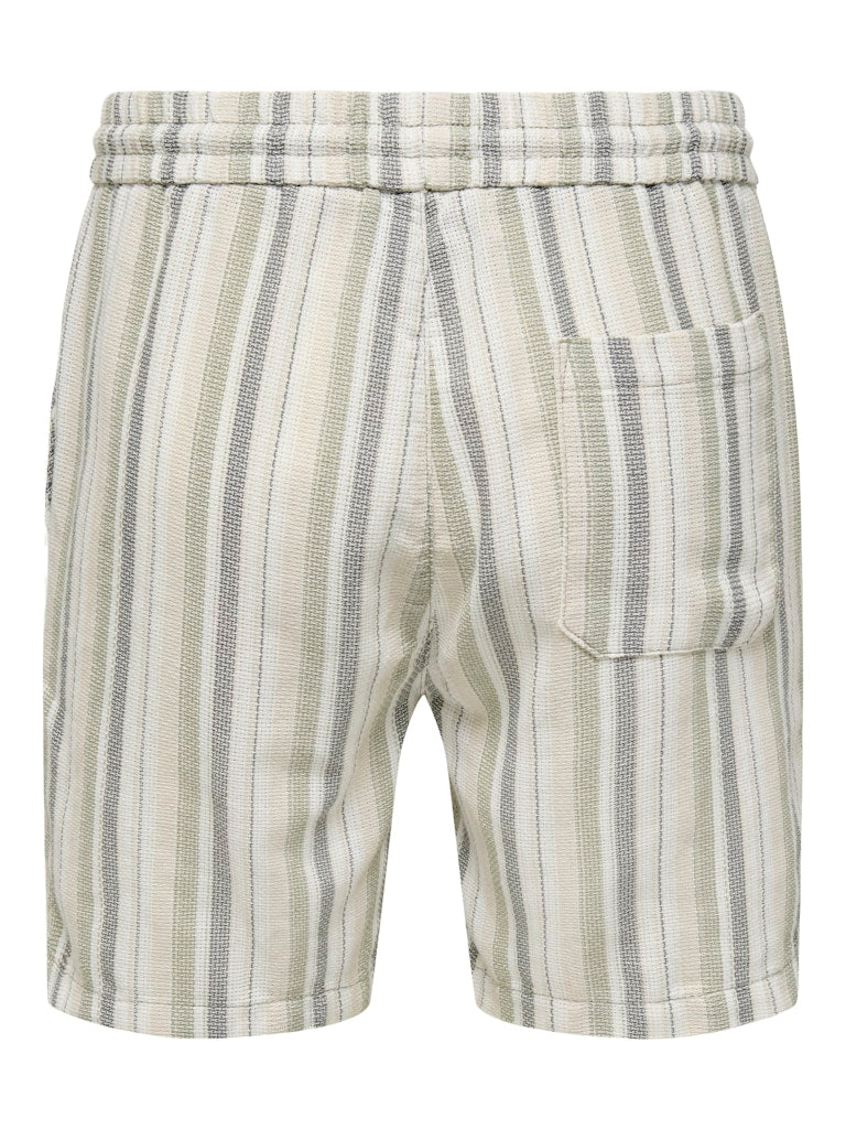 ONSTREV LIFE REG STRUC STRIPE SHORTS - Seagrass